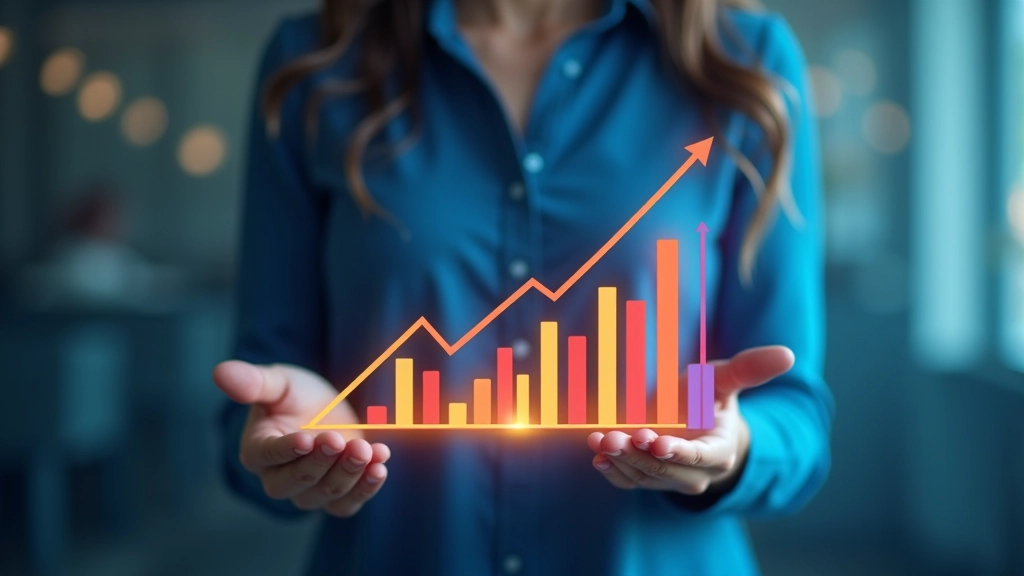 Infografía animada de crecimiento de ventas