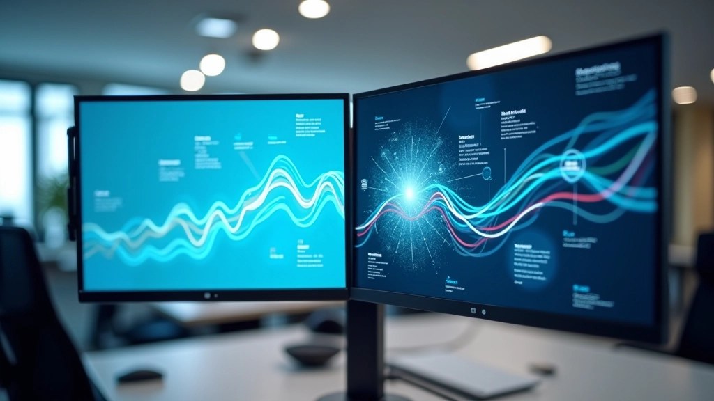 Pantalla dividida mostrando antes y después de una infografía estática convertida en versión animada